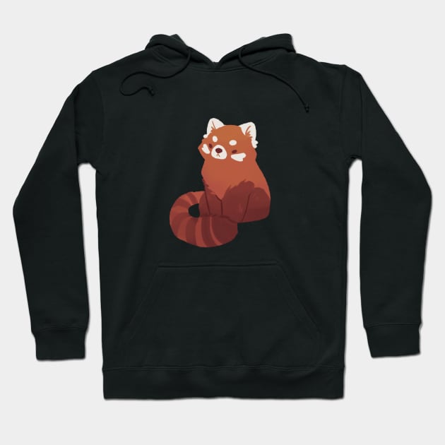 Red Panda 2 Hoodie by electricgale